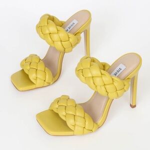 Steve Madden Kenley Citron Braided High Heel Sandals
